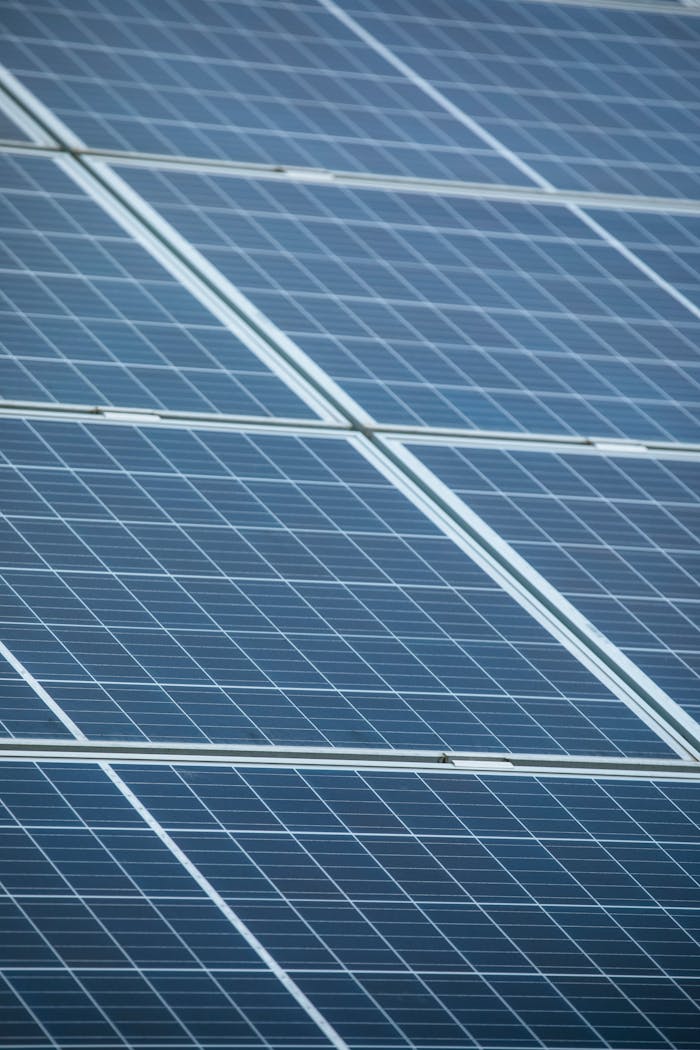 services-01 Detailed view of solar panels capturing sunlight, promoting renewable energy.